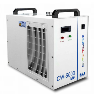 S&A CW 5000TG წყლის ჩილერი 100 W (W4) ლაზერული საჭრელი მანქანებისთვის.